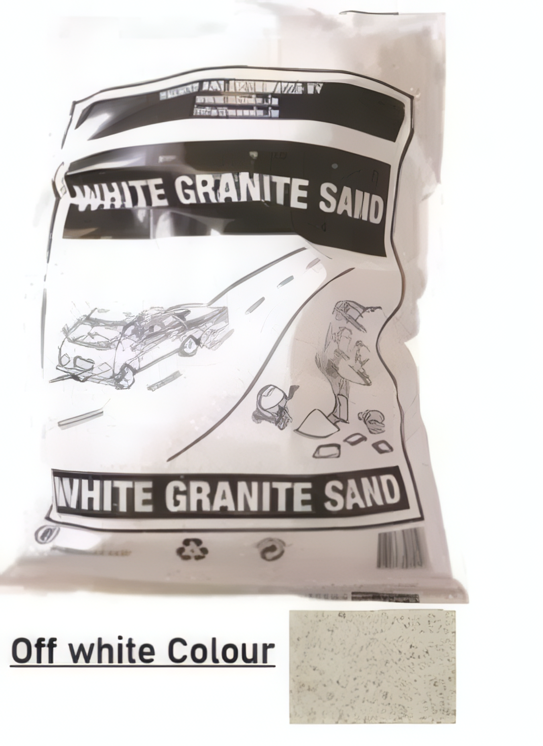 Bag Of White Granite Sand (Off White) 25Kg