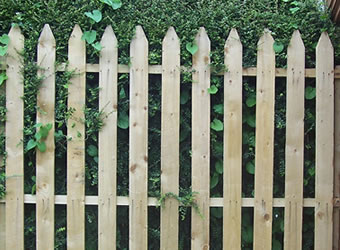 1.8M X 1.8M Brown Cottage Picket Fence Panel