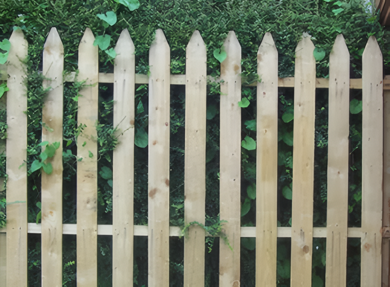 1.8M X 0.9M Brown Cottage Picket Fence Panel