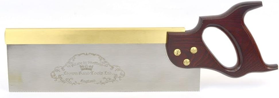 dovetail saw with hardwood handle and brass strip