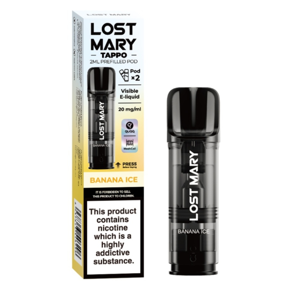 Lost Mary Tappo 2ml Prefilled Pod Banana Ice