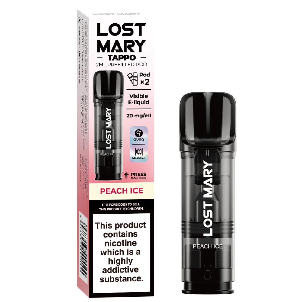 Lost Mary Tappo 2ml Prefilled Pod Peach Ice