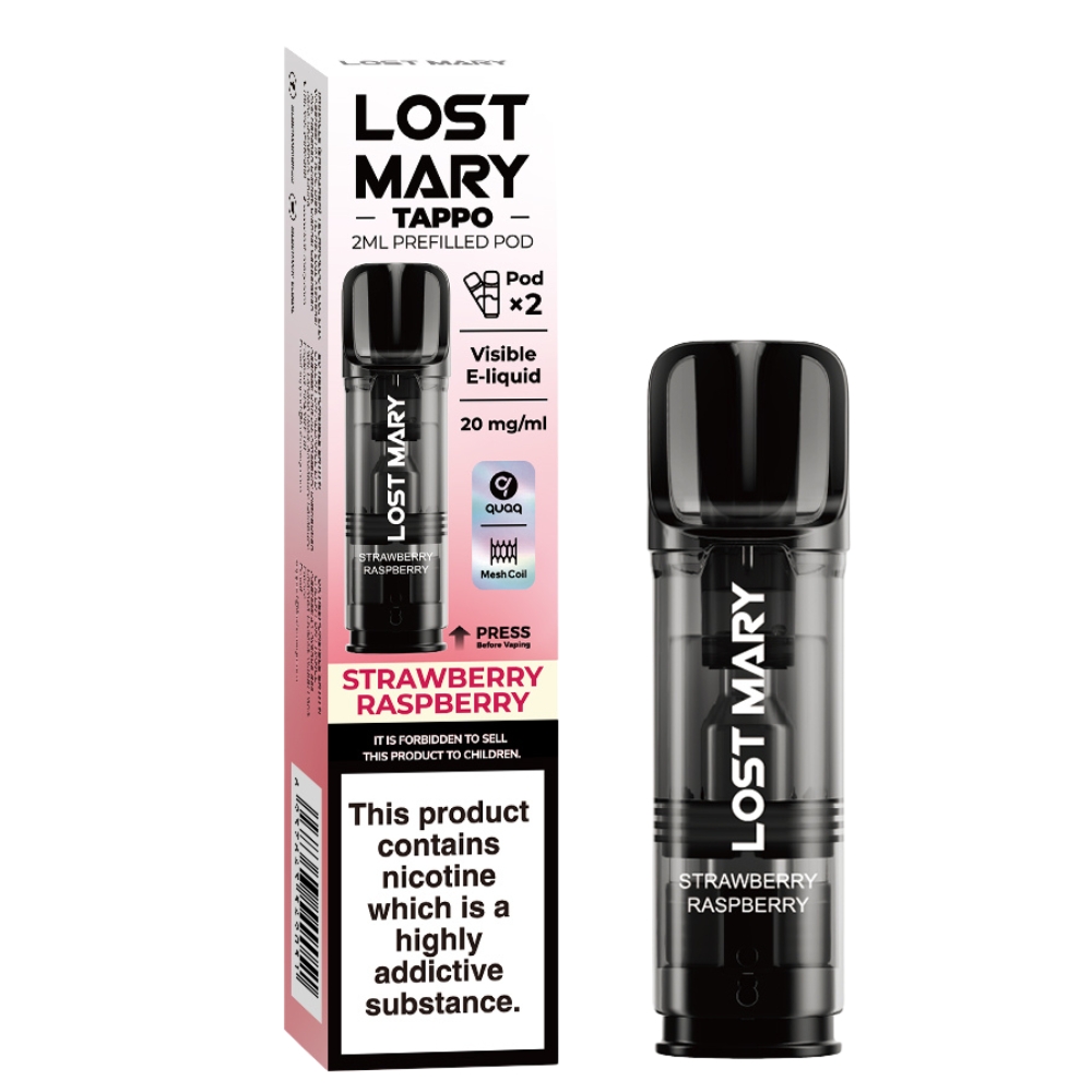 Lost Mary Tappo 2ml Prefilled Pod Strawberry Raspberry